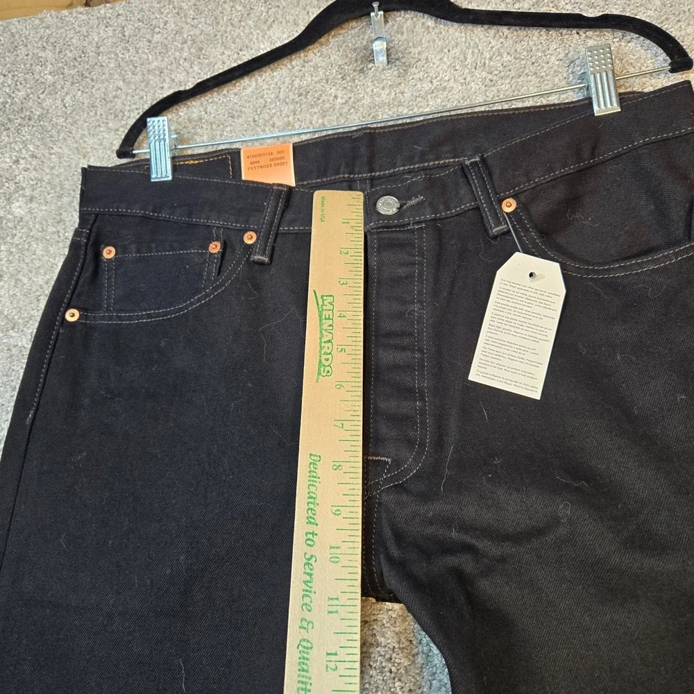 Levi's 501 Original Fit Black cotton denim jeans Men's 34x30 button fly NEW